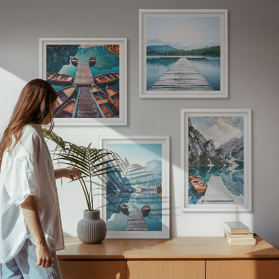 Mur de tableaux Pontons en bois du lac