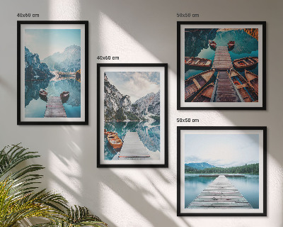 Mur de tableaux Pontons en bois du lac