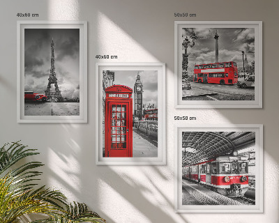 Mur de tableaux Villes emblématiques londres paris chemin de fer