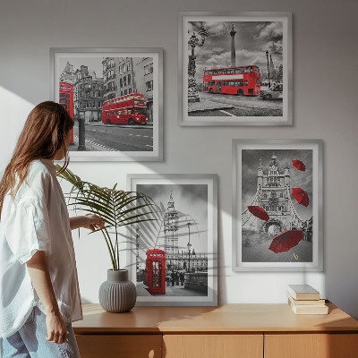 Mur de tableaux Feuilles de ginkgo sur fond clair