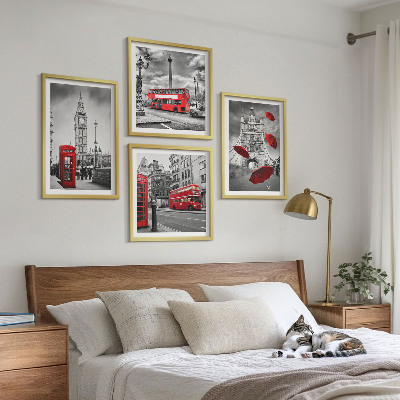 Mur de tableaux Feuilles de ginkgo sur fond clair