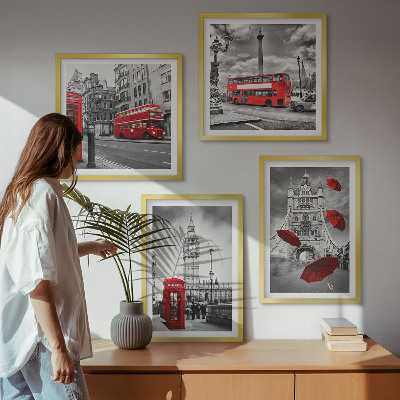 Mur de tableaux Feuilles de ginkgo sur fond clair