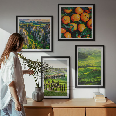 Mur de tableaux La campagne italienne, les oranges, la nature