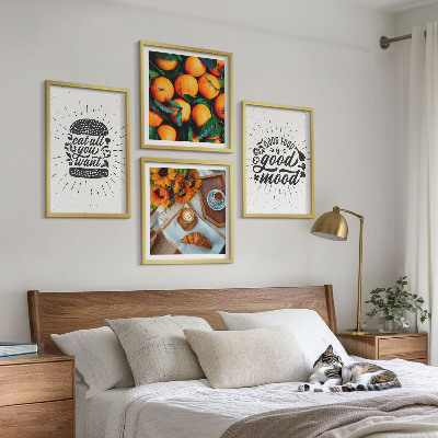 Ensemble de 4 tableaux Cuisine des oranges juteuses