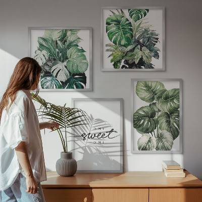 Mur de tableaux Plantes vertes sweet home