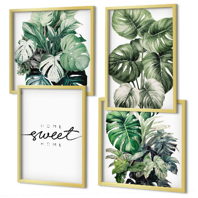 Mur de tableaux Plantes vertes sweet home