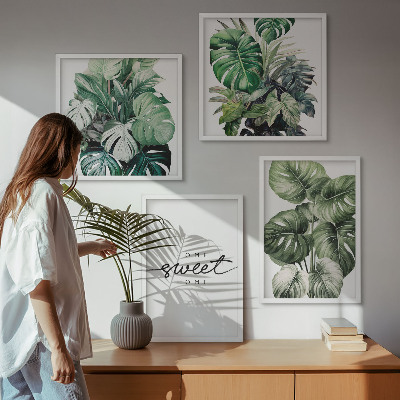 Mur de tableaux Plantes vertes sweet home