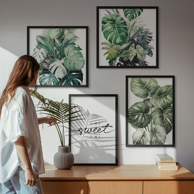 Mur de tableaux Plantes vertes sweet home