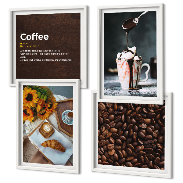Mur de tableaux Grains de café italiens pour le petit-déjeuner