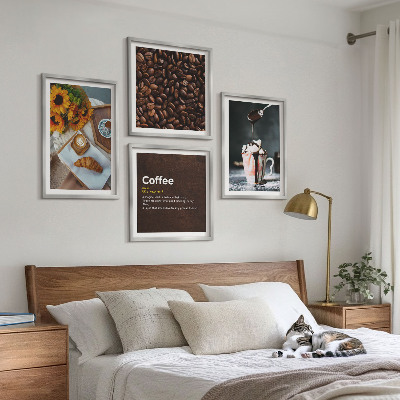 Mur de tableaux Grains de café italiens pour le petit-déjeuner