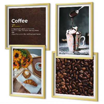 Mur de tableaux Grains de café italiens pour le petit-déjeuner