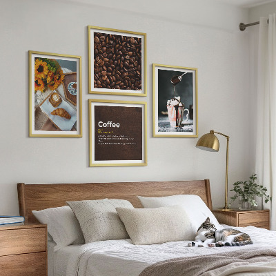 Mur de tableaux Grains de café italiens pour le petit-déjeuner