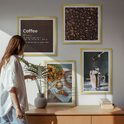 Mur de tableaux Grains de café italiens pour le petit-déjeuner