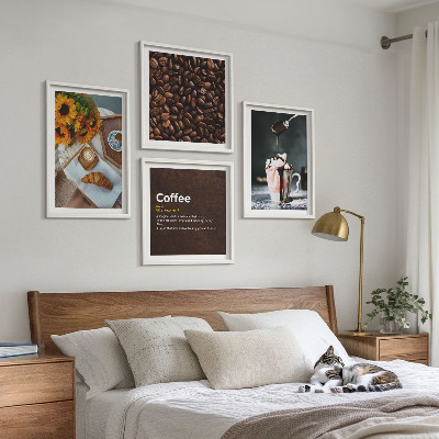 Mur de tableaux Grains de café italiens pour le petit-déjeuner