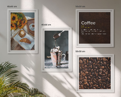 Mur de tableaux Grains de café italiens pour le petit-déjeuner