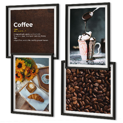 Mur de tableaux Grains de café italiens pour le petit-déjeuner