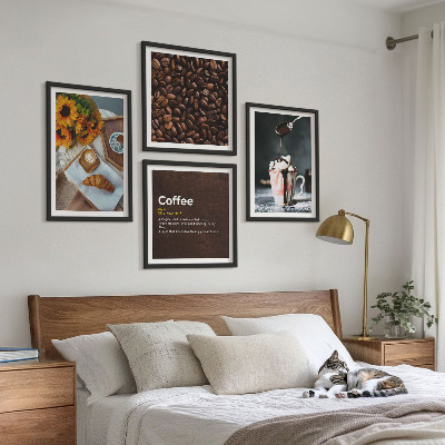 Mur de tableaux Grains de café italiens pour le petit-déjeuner