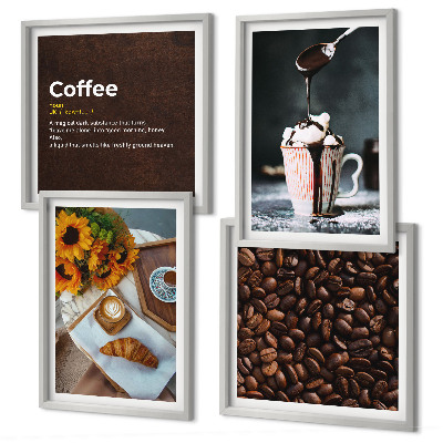 Mur de tableaux Grains de café italiens pour le petit-déjeuner
