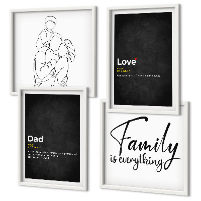 Polyptyque z cadres Définitions de l'amour dans l'art de la lignée familiale