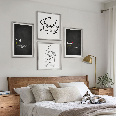 Polyptyque z cadres Définitions de l'amour dans l'art de la lignée familiale