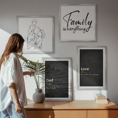Polyptyque z cadres Définitions de l'amour dans l'art de la lignée familiale
