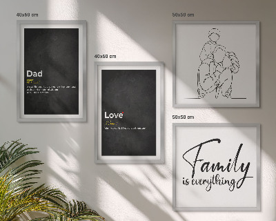 Polyptyque z cadres Définitions de l'amour dans l'art de la lignée familiale