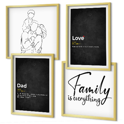 Polyptyque z cadres Définitions de l'amour dans l'art de la lignée familiale