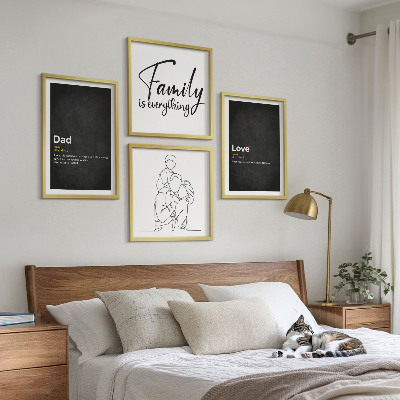 Polyptyque z cadres Définitions de l'amour dans l'art de la lignée familiale