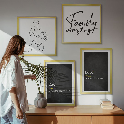 Polyptyque z cadres Définitions de l'amour dans l'art de la lignée familiale
