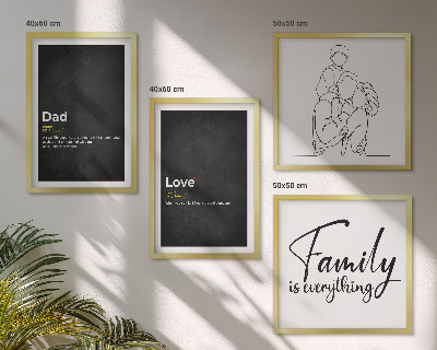Polyptyque z cadres Définitions de l'amour dans l'art de la lignée familiale