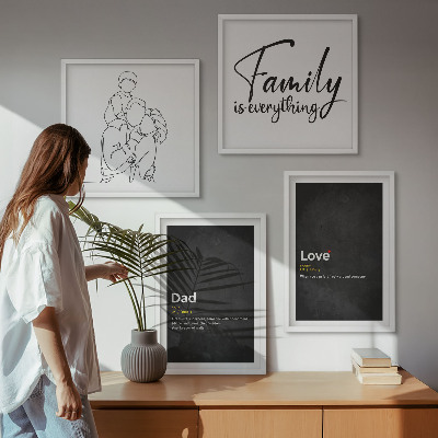 Polyptyque z cadres Définitions de l'amour dans l'art de la lignée familiale