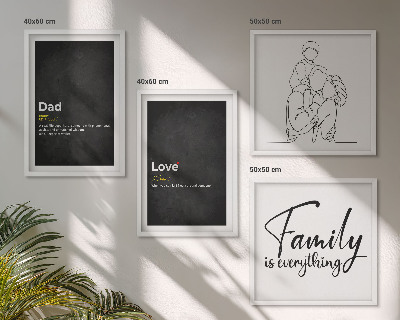 Polyptyque z cadres Définitions de l'amour dans l'art de la lignée familiale