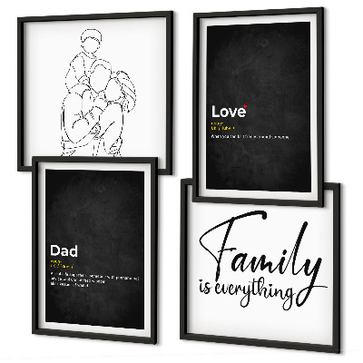 Polyptyque z cadres Définitions de l'amour dans l'art de la lignée familiale