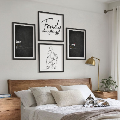 Polyptyque z cadres Définitions de l'amour dans l'art de la lignée familiale