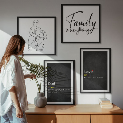 Polyptyque z cadres Définitions de l'amour dans l'art de la lignée familiale
