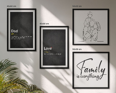 Polyptyque z cadres Définitions de l'amour dans l'art de la lignée familiale