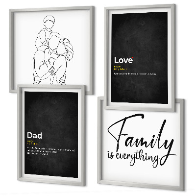 Polyptyque z cadres Définitions de l'amour dans l'art de la lignée familiale