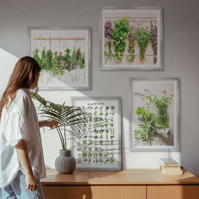 Polyptyque z cadres Herbes séchées pour la cuisine