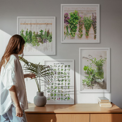 Polyptyque z cadres Herbes séchées pour la cuisine