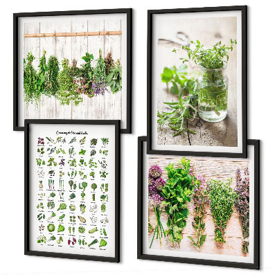 Polyptyque z cadres Herbes séchées pour la cuisine