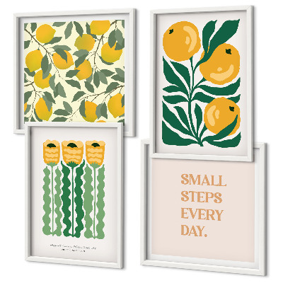 Mur de tableaux Motifs végétaux avec des fleurs