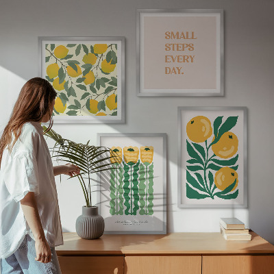 Mur de tableaux Motifs végétaux avec des fleurs
