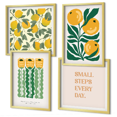 Mur de tableaux Motifs végétaux avec des fleurs