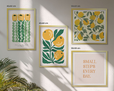 Mur de tableaux Motifs végétaux avec des fleurs