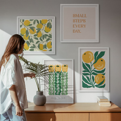 Mur de tableaux Motifs végétaux avec des fleurs