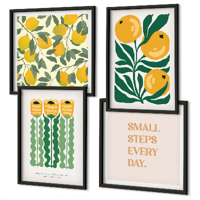 Mur de tableaux Motifs végétaux avec des fleurs