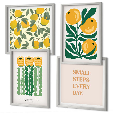 Mur de tableaux Motifs végétaux avec des fleurs