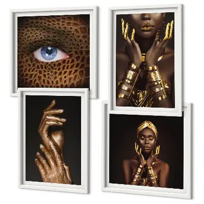 Portraits artistiques de femmes polyptyque de 2 cadres