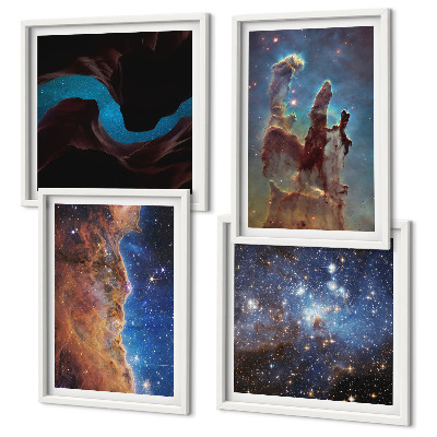 Polyptyque z cadres Paysages spatiaux des galaxies