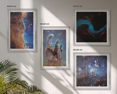 Polyptyque z cadres Paysages spatiaux des galaxies